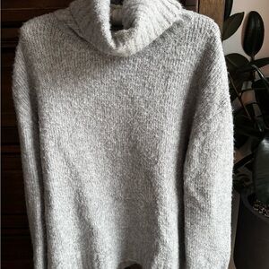 Cozy Light Gray Turtleneck Sweater